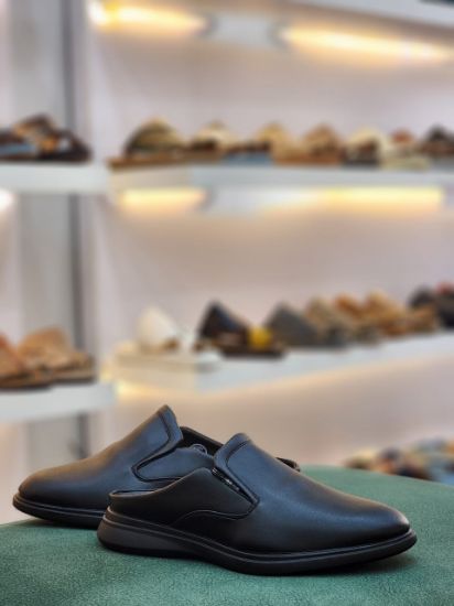 صورة جزمه رسمي ايطالي  طبي خفيف ومريح مفتوح من الخلف